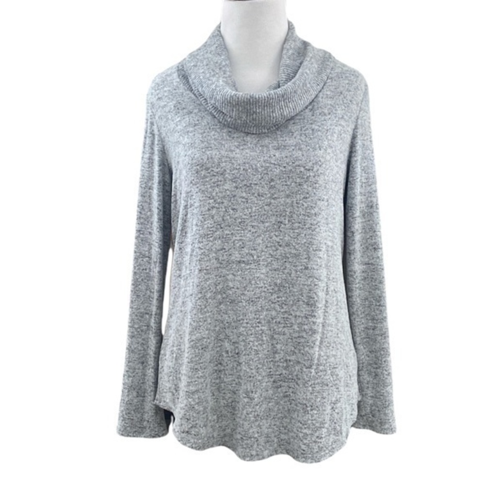 Apt. 9 Super Soft Grey Pullover Cowl Neck Sweater‎ Sz. M Petite